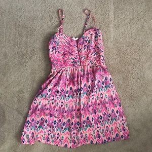 ROXY pink sundress with spaghetti strap
